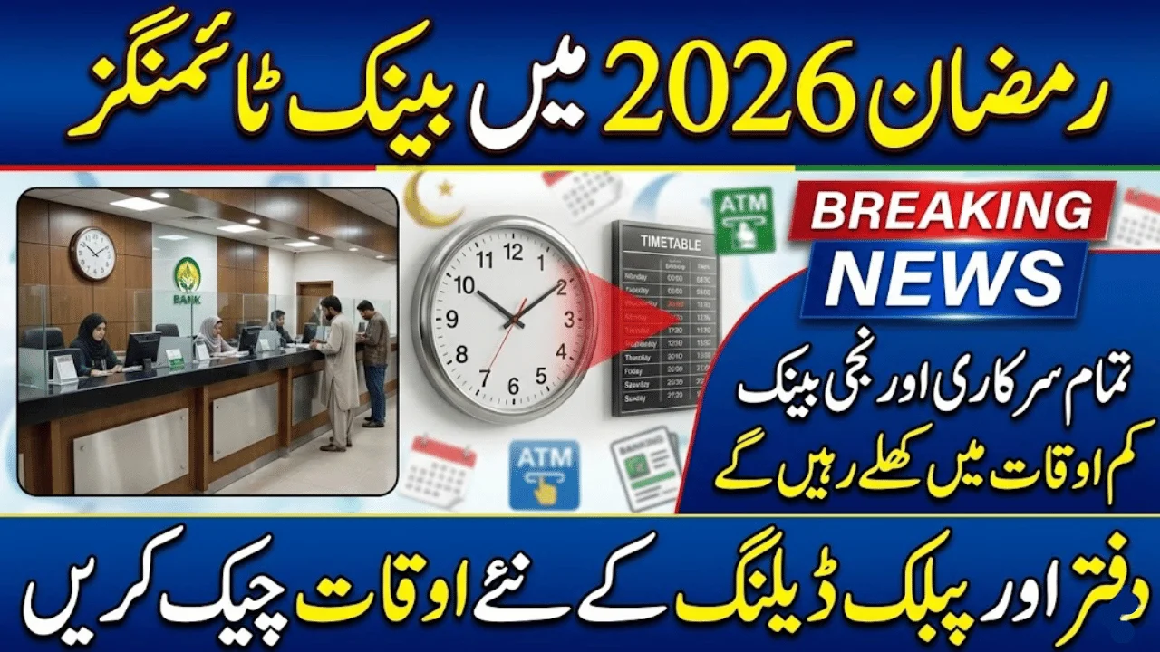 Bank Timings in Pakistan for Ramadan 2026 – Latest Office & Public Dealing Hours