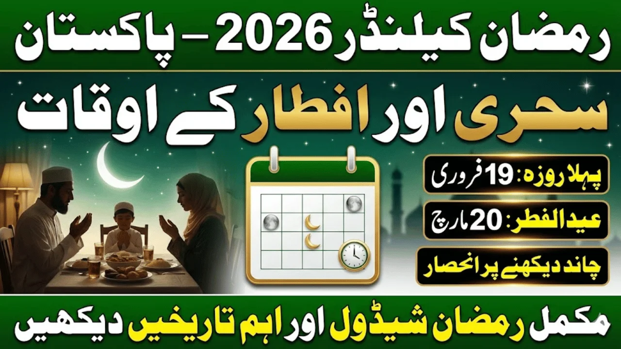 Ramadan Calendar 2026 Pakistan – Complete Sehr & Iftar Timings Guide